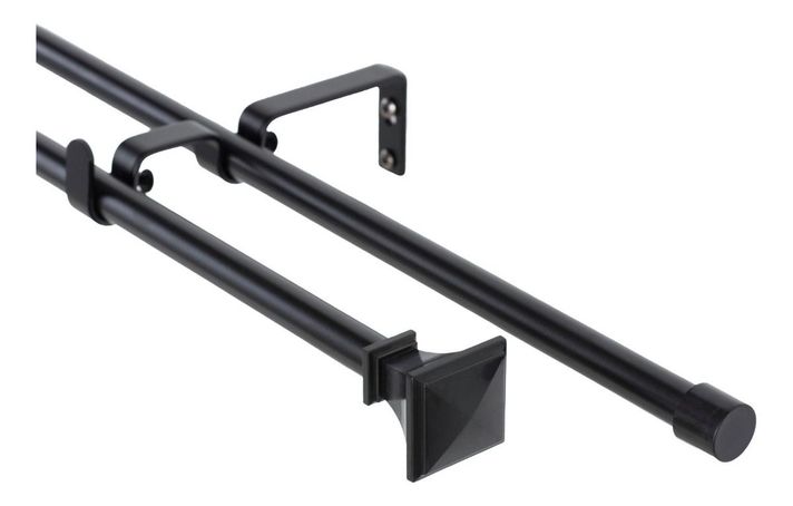 Set Doble Extensible 200-250 Cm Color Negro Terminal Prisma-0