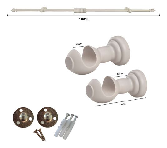 Set Simple De Madera Marfil 1.50 Mt Terminal King-3