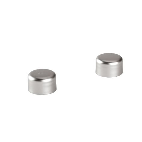 Pack 2 Unidades Terminal Tope De Metal Satín 28 Mm-0