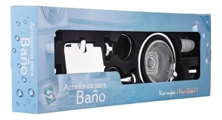Set de Baño Metálico 6 piezas-1