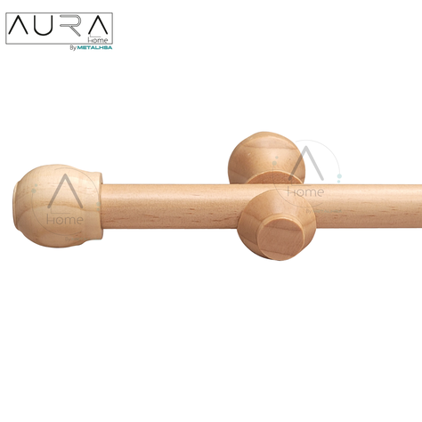 Set Simple de Madera Natural 19 MM X 2,00 Mt Terminal Bola-1