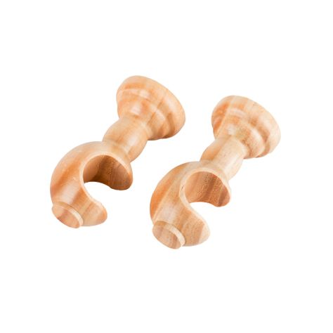 Pack 2 Unidades Soporte Simple De Madera Natural 19 Mm-0