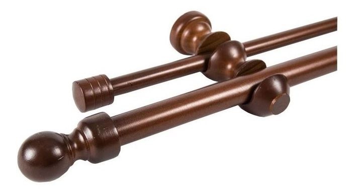 Set De Madera Caoba 1.50 Mt Terminal Bola.-0