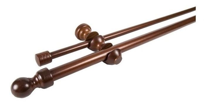 Set De Madera Caoba 1.50 Mt Terminal Bola.-1