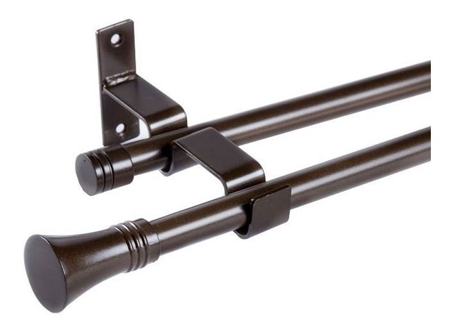 Set Extensible De 120-210 Cm Color Café Y Terminal Cónico-0
