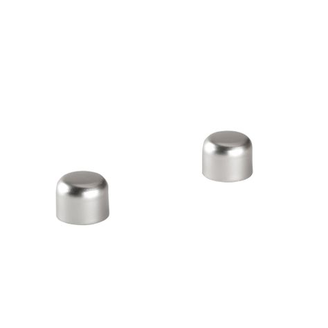 Pack 2 Unidades Terminal Tope De Metal Satín 19 Mm-1
