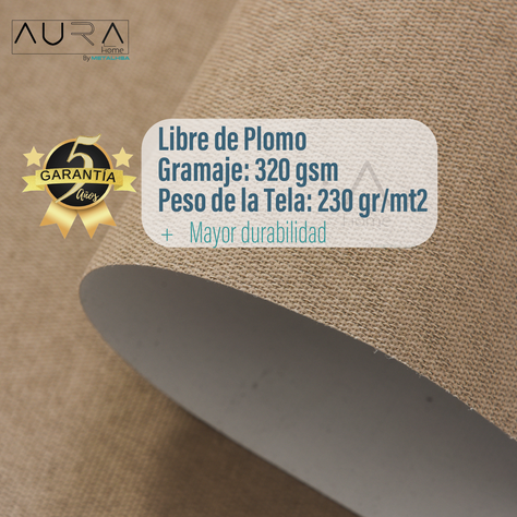 Cortina Roller Blackout Aura Capuccino 150X250 Cm-4