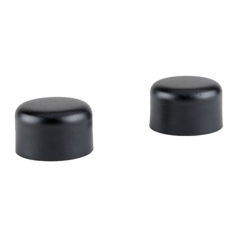 Pack 2 Unidades Terminal Tope De Metal Negro 28 Mm-0