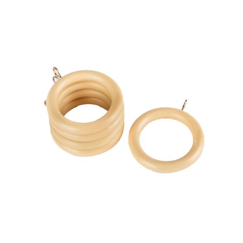 Pack 10 Anillas De Madera Color Natural 19 Mm-0