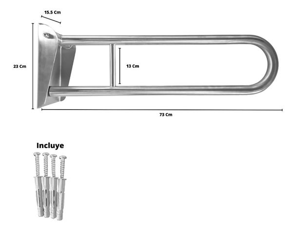 Barra De Seguridad Para Movilidad Reducida Inoxidable 32 Mm-2