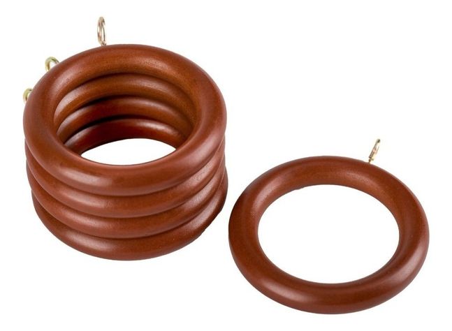 Pack 10 Anillas De Madera Color Chocolate 19 Mm-0