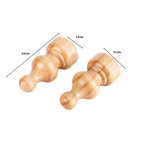 Pack 2 Unidades Terminal Árabe De Madera Natural 19 Mm-1