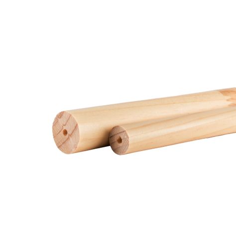 Barra De Madera Color Natural De 35 Mm X 1.50 Mt-1
