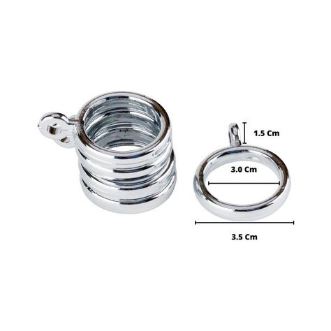Pack 10 Unidades Argollas Cromadas 16 Mm-2