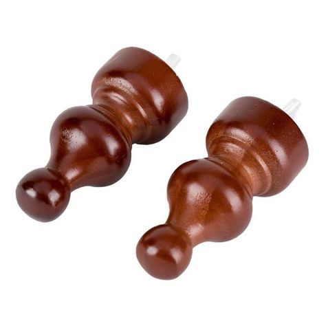 Pack 2 Unidades Terminal Árabe De Madera Chocolate 19 Mm-0