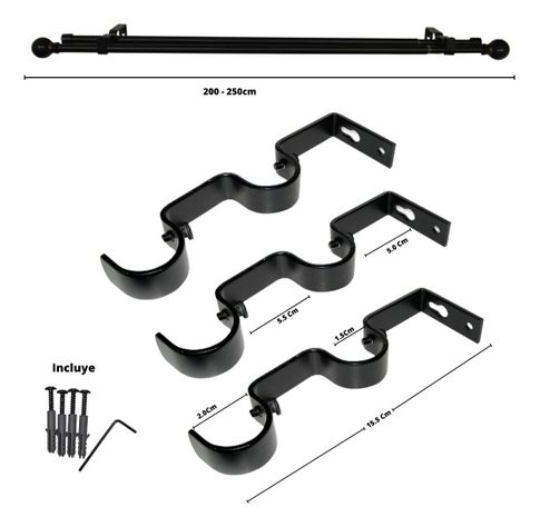 Set Doble Extensible 200-250 Cm Color Orb Terminal Bola-6