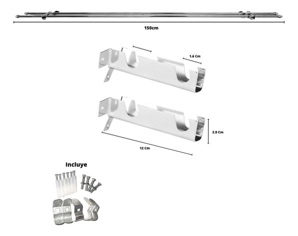 Set Tubo Cromado 12 Mm X 1.50 Mt-1