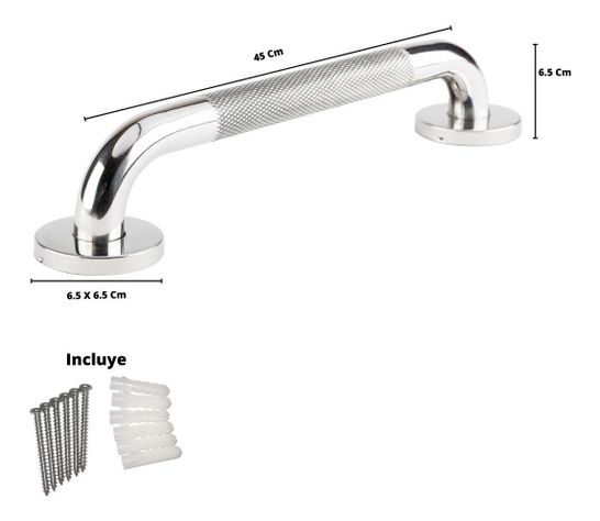 Barra De Seguridad Inoxidable Con Tapa De 45 Cm-5