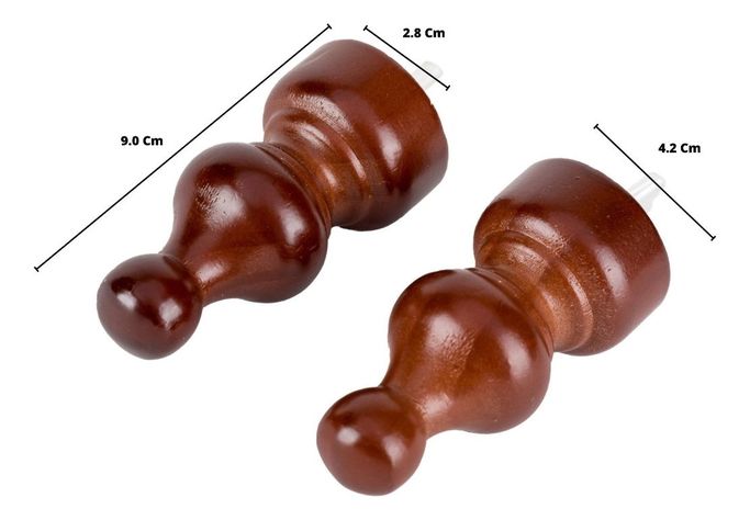 Pack 2 Unidades Terminal Árabe De Madera Chocolate 28 Mm-1