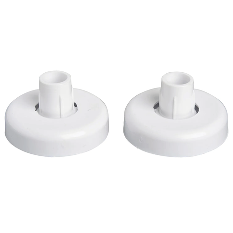 Pack 2 Unidades Flanche Plastificado 25 MM Color Blanco-0