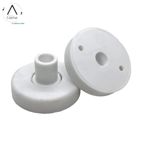 Pack 2 Unidades Flanche Plastificado 25 MM Color Blanco-1