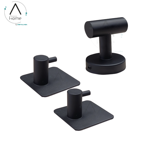 Set de Baño Inoxidable Negro 5 Piezas-1