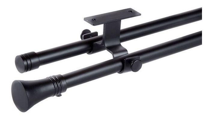 Set Extensible Techo 120-210 Cm Color Negro Terminal Cónico-0
