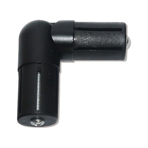 Codo Articulado Negro Para Barras De Cortina 19 Mm-0