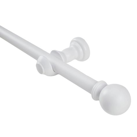 Set Simple De Madera Blanco 1.50 Mt Terminal Bola-1