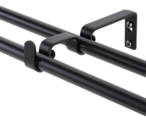 Set Doble Extensible 200-250 Cm Color Negro Terminal Bola-1