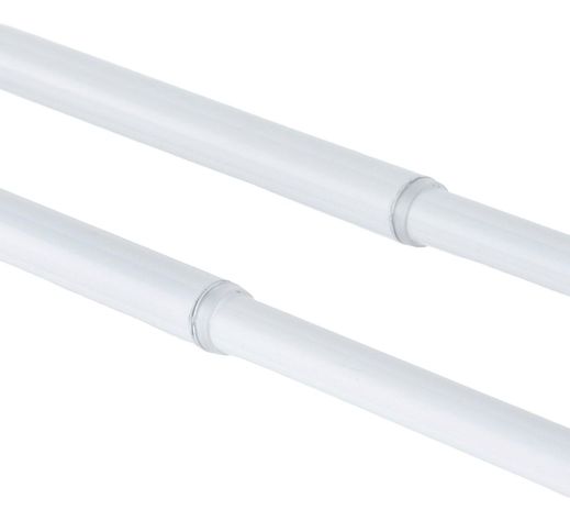 Set Doble Extensible 200-250 Cm Color Blanco Terminal Bola-2