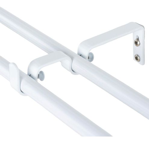 Set Doble Extensible 200-250 Cm Color Blanco Terminal Bola-1