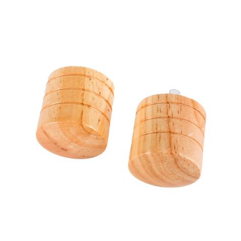 Pack 2 Unidades Terminal Tope De Madera Natural 35 Mm-0