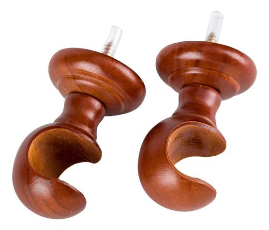 Pack 2 Unidades Soporte Techo De Madera Chocolate 35 Mm-0