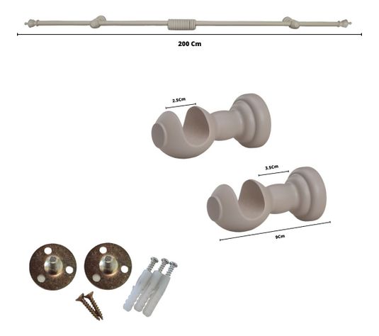 Set Simple De Madera Macchiato 2.00 Mt Terminal King-3