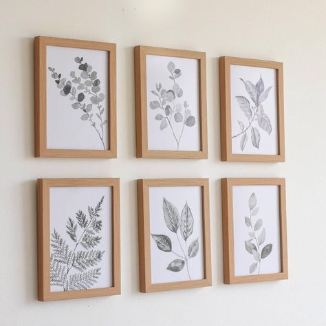Set 6 Cuadros decorativos Botánico leaf-3