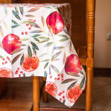 Set Juego de loza Cerámica 16 piezas Vajilla Blanca y Mantel antimanchas Granada 160x220-4