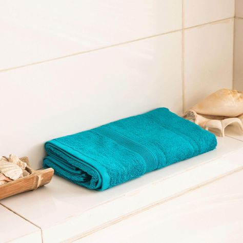 Toalla de mano - 100% Algodon 550grs 45x90cm Ultra absorbente Turquesa-1