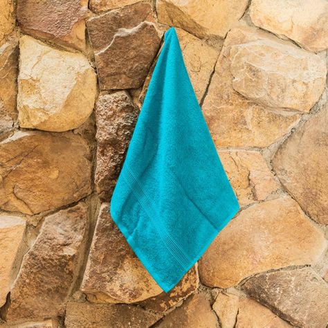 Toalla de mano - 100% Algodon 550grs 45x90cm Ultra absorbente Turquesa-2