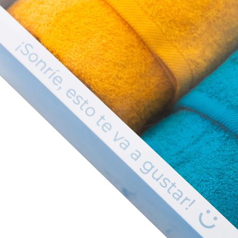 Box de 2 Toallas de baño550gr 70x140 cm Turquesa y Amarillo-1