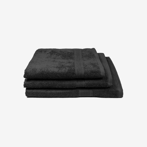 Toalla de baño grande - 100% Algodon 550grs 90x150cm Ultra absorbente Negra-0
