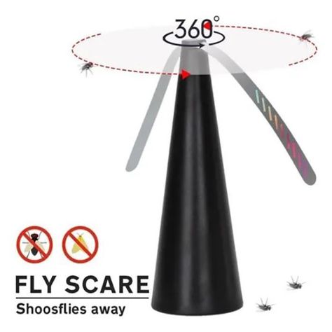 Repelente de moscas tipo ventilador con carga Usb y pilas-0
