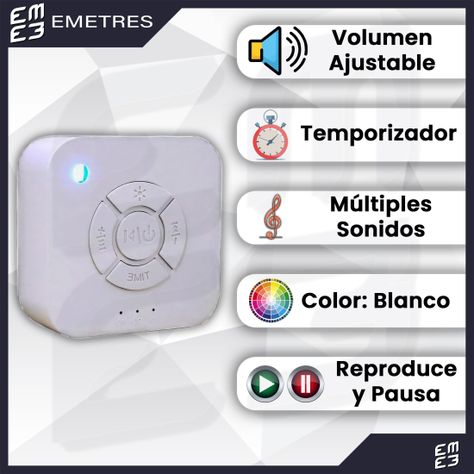 Máquina De Ruido Blanco Para Bebes 9 Sonidos Ni646-1
