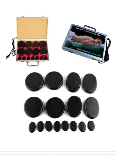 set de 16 piedras calientes maleta cargador usb-1