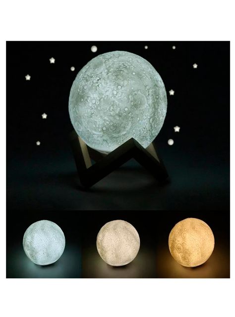 Lampara luna llena 3d touch cambia color-2
