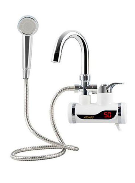 Llave con ducha calienta agua electrico-0