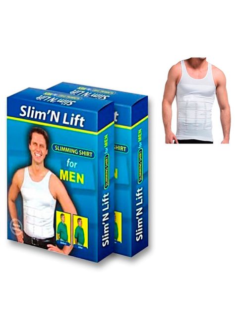 2 Camisetas reductora blanca sin mangas XXL-1