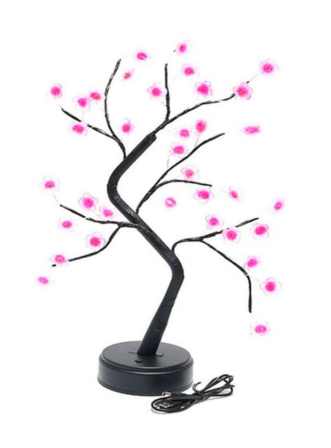 Lampara arbol led cerezo rosa-0