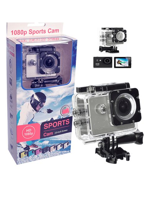 Camara deportiva sumergible 30 mts Negro-1