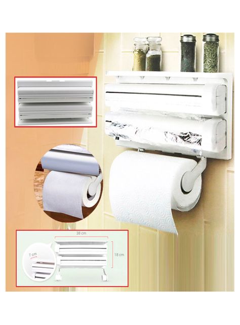 Porta rollo papel triple colgante-1